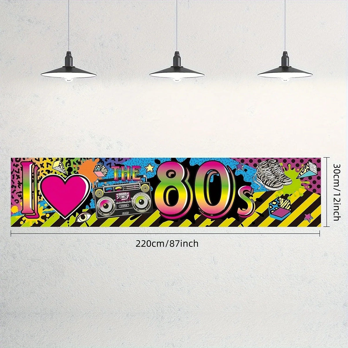 80s Party Decorations I Love 80s Banner 1980s Hip Hop Sign Backdrop Photo Booth Birthday Party Supplies 1980s Party Decors Good Vibrations