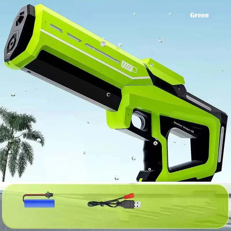 43cm Full Electric Automatic Water Storage Gun Toys Portable Children Summer Beach Outdoor Fight Fantasy Toys for Boys Kids Game Good Vibrations