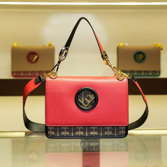 Classic Designer Leather Tote Bag Women's Crossbody Shoulder Handbag Ladies Vintage Style Purse Good Vibrations