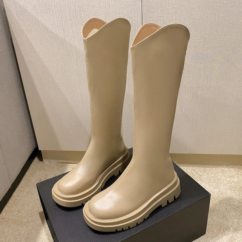 2025 New Trendy and Versatile Fashionable Casual Ankle Boots with Thick Soles and Slimming Effects Good Vibrations