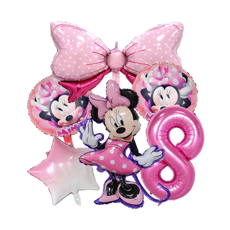 Minnie Mouse Birthday Party Decorate Girls Disposable Tableware Balloon Cups Plates Tablecloth Balloon Baby Shower Party Supply Good Vibrations