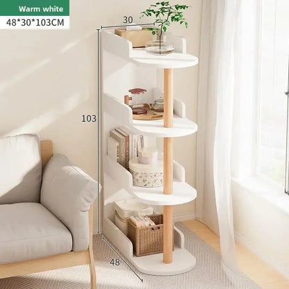 Bedroom bedside clip gap storage shelf storage cabinet small bookshelf floor rack Good Vibrations