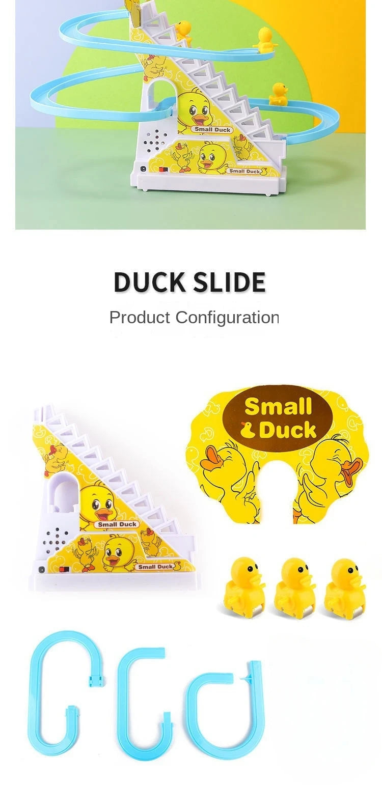 Children's ducklings climb stairs, cute ducks climb stairs, baby electric singing toys, duck slides Good Vibrations