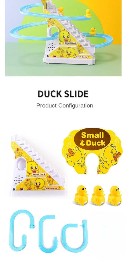 Children's ducklings climb stairs, cute ducks climb stairs, baby electric singing toys, duck slides Good Vibrations