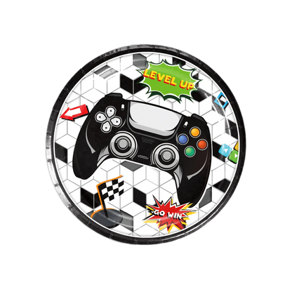 Video Game Party Supplies Set Birthday Decorations Happy Birthday Gaming Backdrop Game On Table Covers Gamer Banner Balloons Good Vibrations