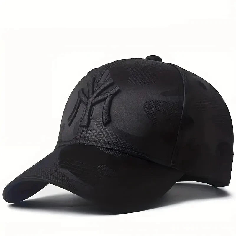 Fashion Letter Embroidery Camouflage Baseball Hats Spring and Autumn Outdoor Adjustable Casual Hats Sunscreen Hat Good Vibrations