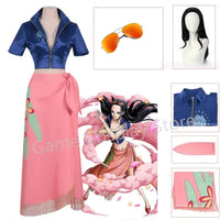 Anime Cosplay Costume Dress Outfits Nico Robin Cosplay Costume Glasses Party Wig Suit Costumes For Girl Halloween Carnival Suit Good Vibrations