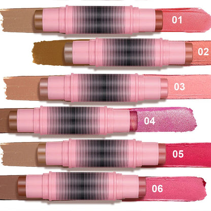 Blush and contour multi-purpose stick. Simplify your daily makeup routine. Each duo of powder blushes will enhance your look Good Vibrations