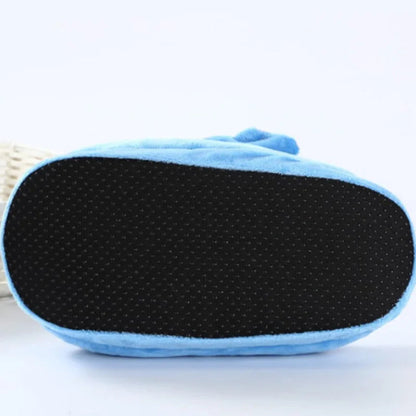 Cartoon Stitch Plush Home Slippers Cute Autumn Winter Cotton Warm Slipper Kids Women Stuffed Doll Indoor Shoes Christmas Gift Good Vibrations