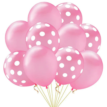 20pcs Polka Dot Balloons Globes 12Inch Pink Blue Latex Polka Dot Balloon Multicolor Wedding Birthday Party Festival Decoration Good Vibrations