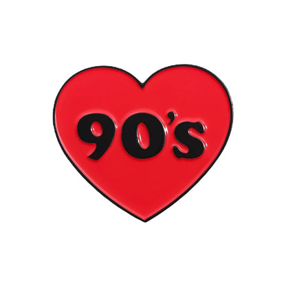 90s Baby Funny Slogans Enamel Pin Nostalgia 90s Kids Collected Brooches Lapel Backpack Badge Best Gifts Jewelry For Friends Good Vibrations