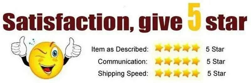 Satisfaction 5-star rating for item description, communication, and shipping speed.