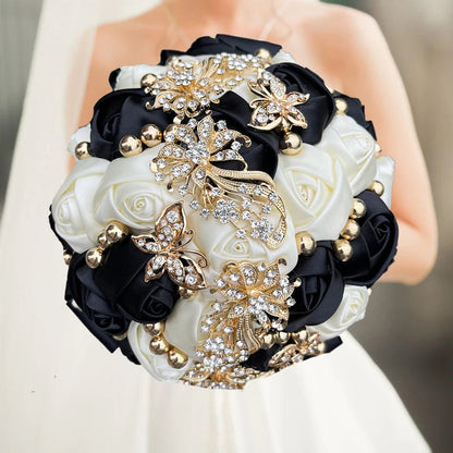 Navy Wedding Bouquet Bridesmaid Bridesmaid Holding Flowers for Wedding Decoration Good Vibrations