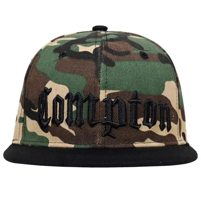 New COMPTON Embroidery Baseball Cap Hip Hop Snapback Caps Flat Fashion Sport Hat for Unisex Adjustable Dad Hats Good Vibrations