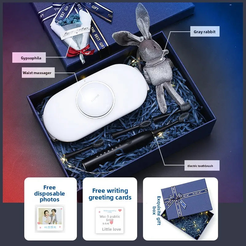 Men's birthday gift for boys, boyfriend, husband, dad, high-end gift box, waist massager, eye sunglasses. Good Vibrations