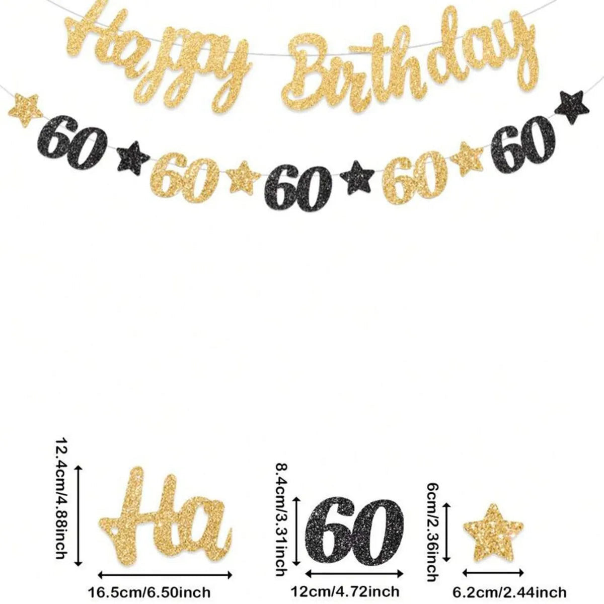 18th 20th 30th 40th 50th Birthday Party decor Supplies for Men Women Black and Gold 18th~60th Years Old Party banner Decoration Good Vibrations