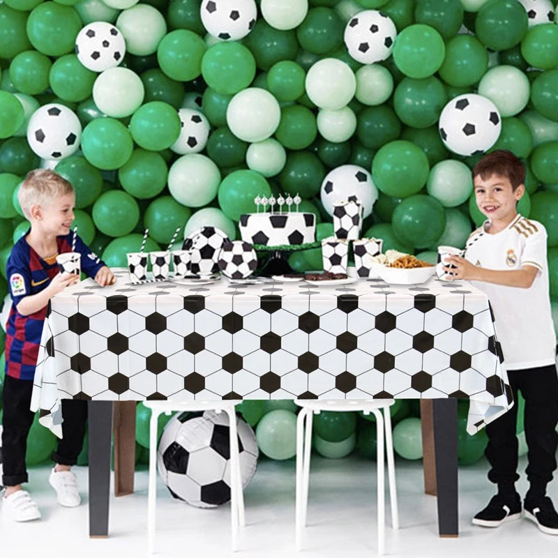 Football Party Disposable Tableware Boys Kids 1st Birthday Party Decorations Sports Soccer Theme Birthday Party Supplies Decor Good Vibrations