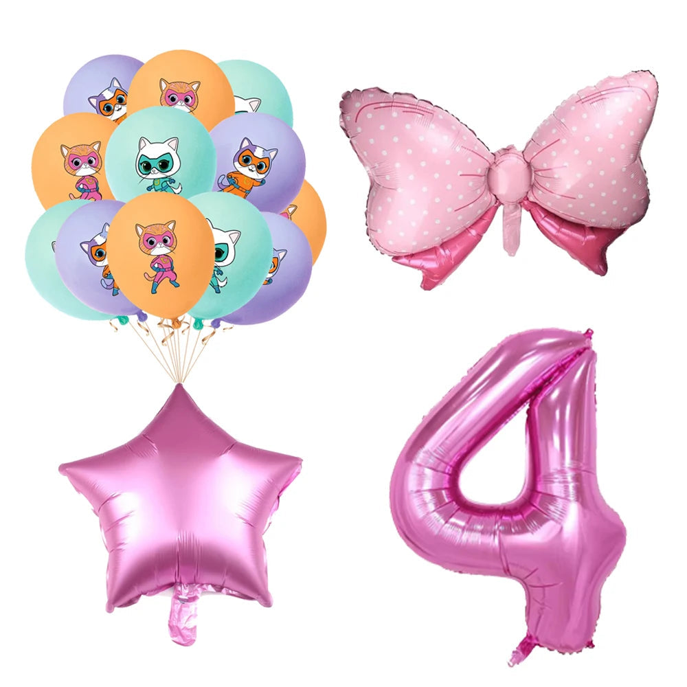 Superkitties Happy Birthday Party Decor Paw Meow Cat Super Kitties Tableware Tablecloth Plate Cup Gift Set Kid Party Supplie Toy Good Vibrations