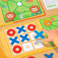 Toy Book Magnetic Chess Game Clip Design Puzzle Children's Magnetic Tic Tac Toe Interactive Multiplayer Good Vibrations