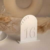 White Acrylic Table Numbers Wedding Table Numbers Good Vibrations