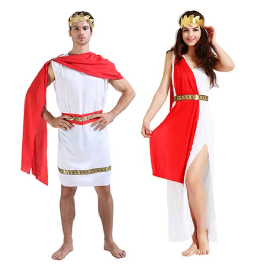 Greek Roman Costume Grecian Goddess Cosplay Clothing Family Party Decor   Decorative Props Boys Girls Child  Halloween Good Vibrations