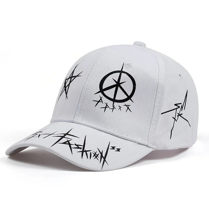 Unisex Letter Pattern Printing Snapback Baseball Caps Spring and Autumn Outdoor Adjustable Casual Hats Sunscreen Hat Good Vibrations