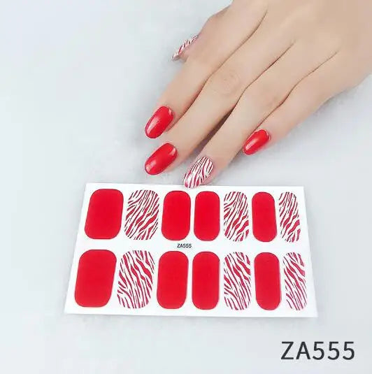 Nail Stickers DIY Decals For Nail Art Wraps Women Beauty Full Cover Nail Manicures Decorations Uñas Postizas Press On Nails Good Vibrations