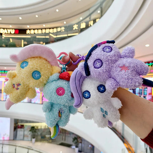 Kawaii My Little Pony Plush Backpack Pendant Keychain Twilight Sparkle Fluttershy Pinkie Pie Cute Bag Decoration Toy Gift Good Vibrations
