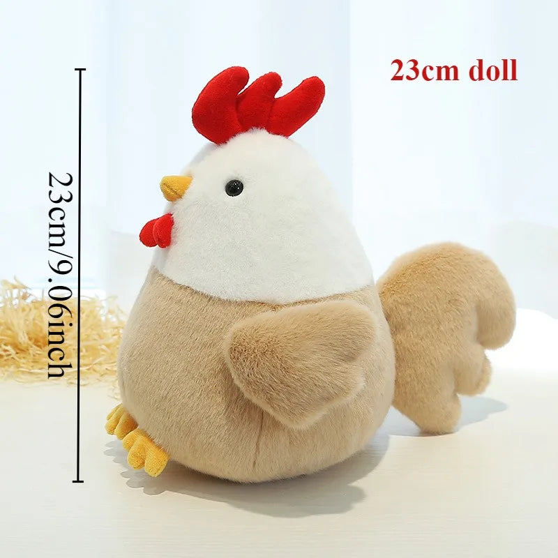 Fur Chicken Plush Bag Ugly Hen Shape Handbag Funny Kawaii Chicken Pendant Keychain Doll Satchel Purse for Women Birthday Gifts Good Vibrations