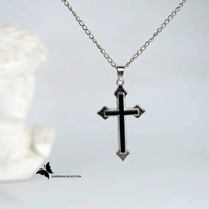 Cross Necklace for Men and Women Instagram Trendy Couple Bounce Dangle Personalized Student Hip Hop Accessories Trendy Goods Good Vibrations