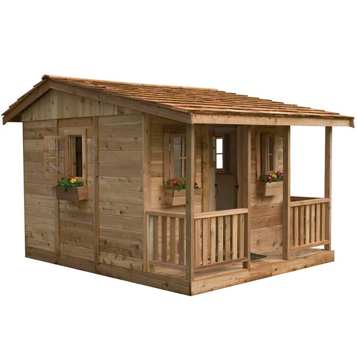 Wholesale 10x12 Luxury Cedar Wood House Outdoor Storage Shed Garden Tool Good Vibrations