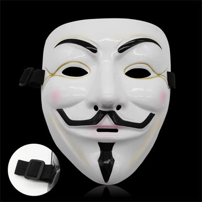 Halloween Masks Hacker Mask Black White V For Vendetta Hackers Cos Mask Halloween Cosplay Party Diy Masks Children Toys Masks Good Vibrations