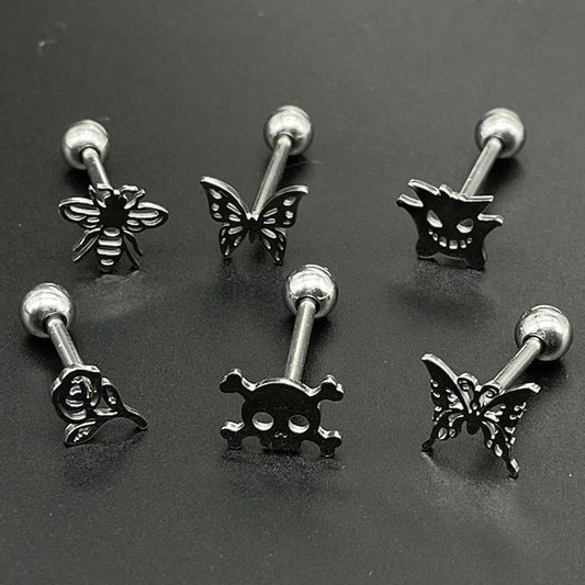 316L Titanium Steel Cute Tongue Rings Women Piercing Tongue Barbells Piercing Jewelry Ear Studs Septum Piercing Good Vibrations