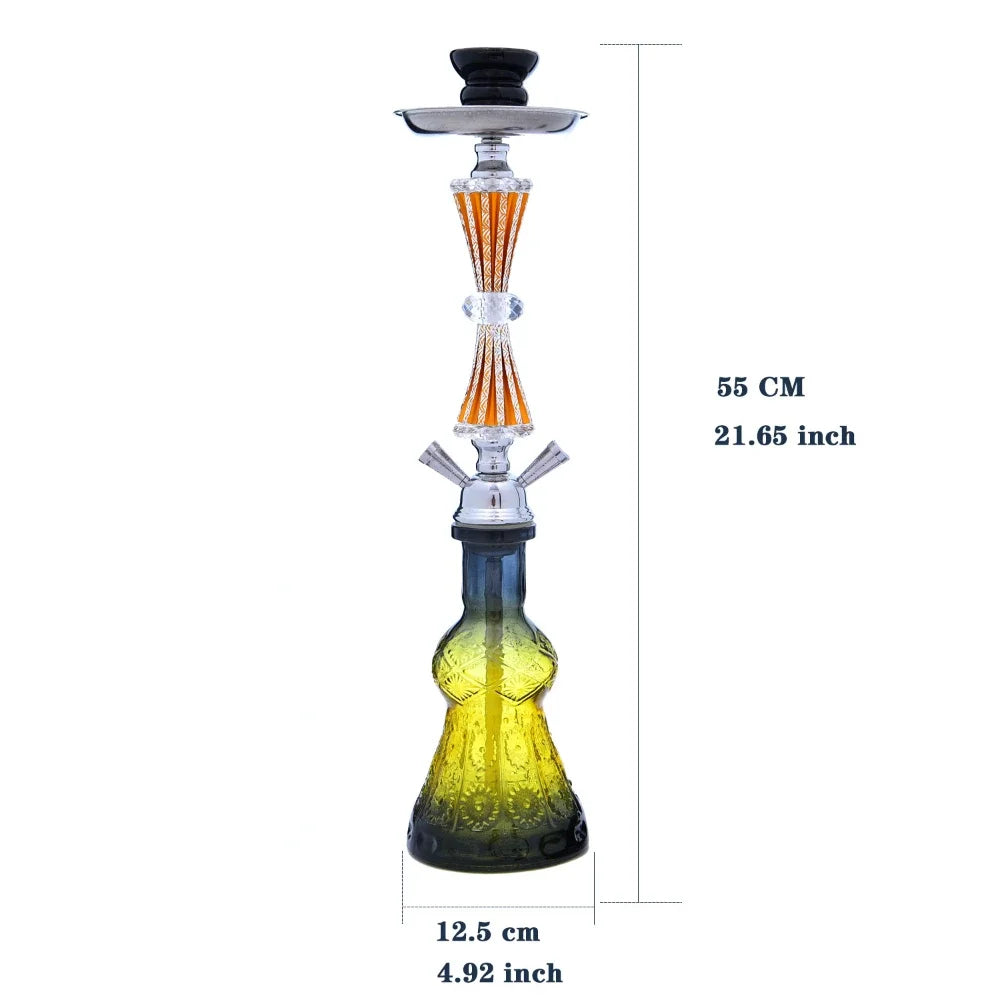 Arab Glass Shisha Pipe Hookah Set With Hookah Hose Bowl Tongs Cachimba Nargile Sheesha Chicha Narguile Water Pipe Hookah Kit