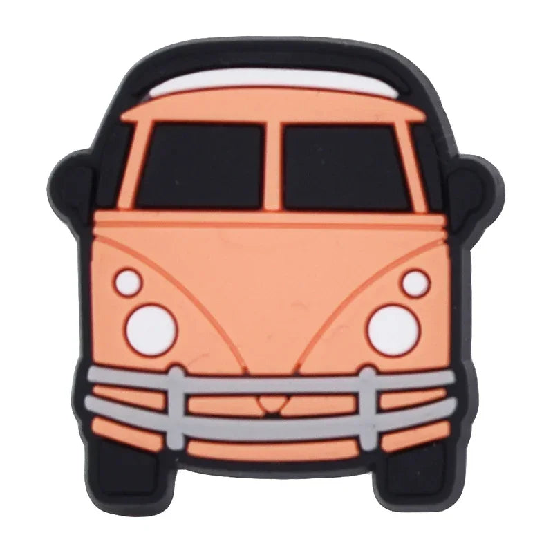 Shoe Charms for Crocs Accessories
 Picnic Bus Shoes Charm for Croc Decorations Pins Men Accessory Jeans Woman Clogs Clips Badges Good Vibrations