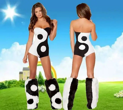 Adult Leopard Fox Cat Girl Cosplay Costume Halloween Costumes Women Fancy Party  Dress Up Deluxe Plush Monster Animal Costume Good Vibrations