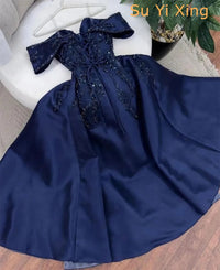 Customized Exquisite Satin Evening Dress Delicate Boat Neck Off the Shoulder Sleeveless Party Dress High Quality Celebrity Gowns Good Vibrations