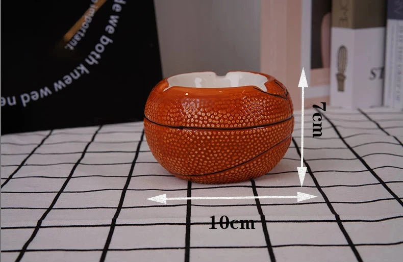 Home decoration,Ashtray,desk accessories,smoking accessoiries,Basketball, football, tennis, golf ball shaped ceramic ashtray Good Vibrations Adult Super Store