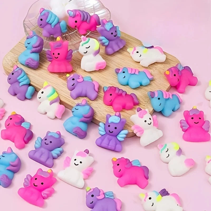 1/12 Unicorn Kawaii Squishies Mochi Squishy Toys Stress Relief Toys for Kids Boys Girls Party Favors Birthday Gifts Prizes Good Vibrations