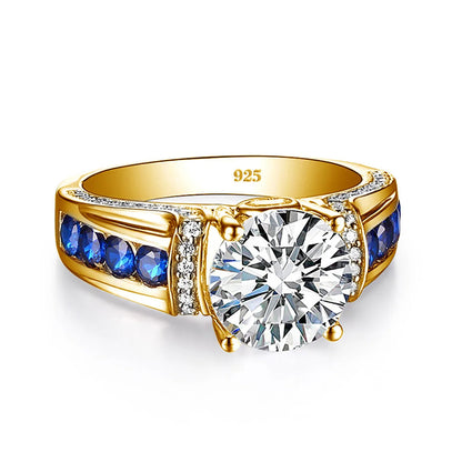 Certified D Color VVS1 2ct Moissanite Diamond Ring For Women 100% Sterling Silver Good Quality Wedding Jewelry Pass Diamond Test Good Vibrations