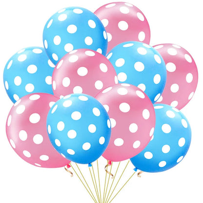 20pcs Polka Dot Balloons Globes 12Inch Pink Blue Latex Polka Dot Balloon Multicolor Wedding Birthday Party Festival Decoration Good Vibrations