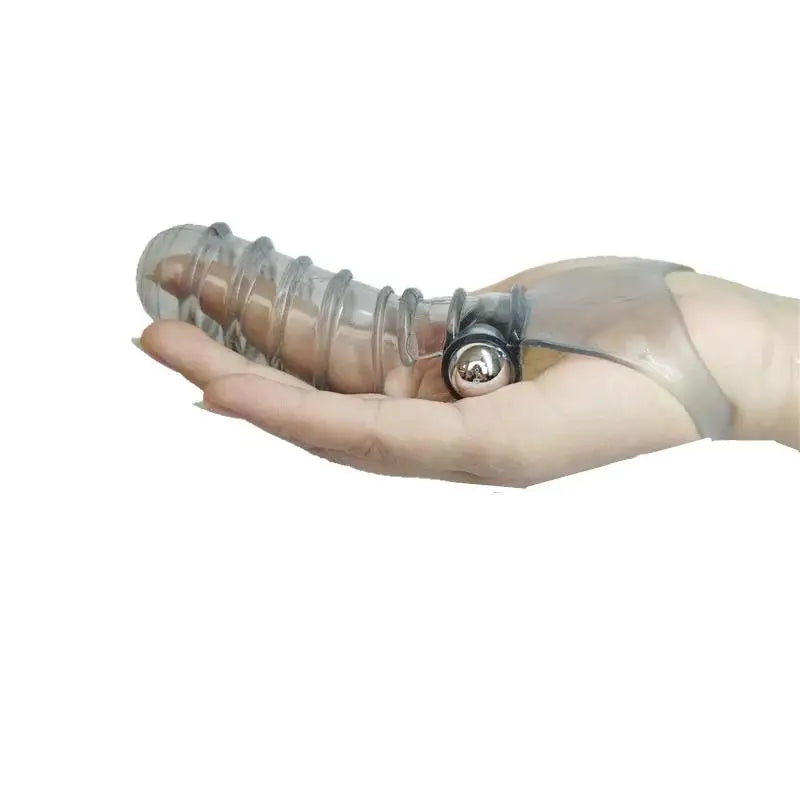 Triple Finger Sleeve Vibrator Delay Extender HandJob Clit Stimulate Squirt Brush Woman Orgasm Massager Condom Stick Good Vibrations