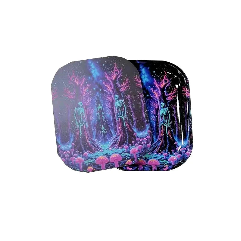 1Pc Rolling Tray Tobacco Cigarette Paper Accessories Trays Magnetic Lid Smoking Grinder Storage Metal Plate 18x14CM Good Vibrations Adult Super Store