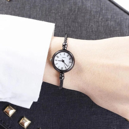 Fashion Bracelet Watches for Women Luxury Stainless Steel Retro Ladies Quartz Wristwatches Women Dress Clock 여자시계 Good Vibrations