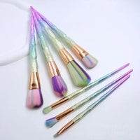 7/10pcs Make Up Brushes Set Loose Powder Foundation Eye Shadow Cosmetic Brushes Frosted Diamond-shaped Unicorn Soft Makeup Tools Good Vibrations