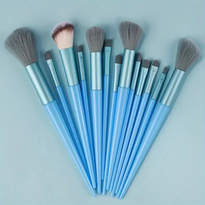 NEW13PCS Makeup Brush Set Eye Shadow Highlighter Concealer Brush Blush Loose Powder Brush Blending Soft Fluffy Women Beauty Tool Good Vibrations