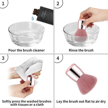 Round Nail Dust Brush Large-sized Remove Nail Dust Brushes Acrylic UV Gel Polish Powder Cleaning Tool Manicure Accessories Good Vibrations