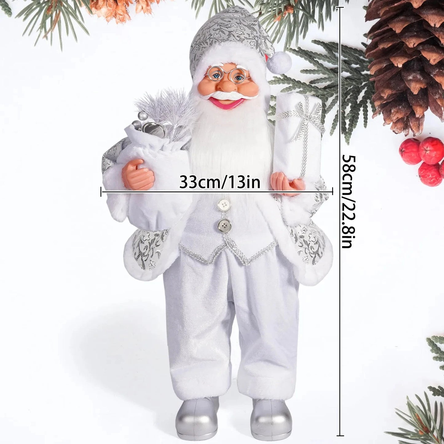 Christmas decoration standing Santa Claus doll ornaments Happy Date Christmas Santa Claus Figurine Decor party Ornament Gift Good Vibrations