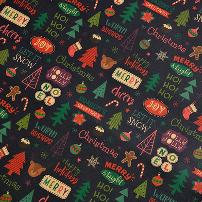 Christmas Gift Wrapping Paper Flower Bouquet Packing Kraft Paper DIY Crafts Paper Christmas New Year Party Packaging Decoration Good Vibrations