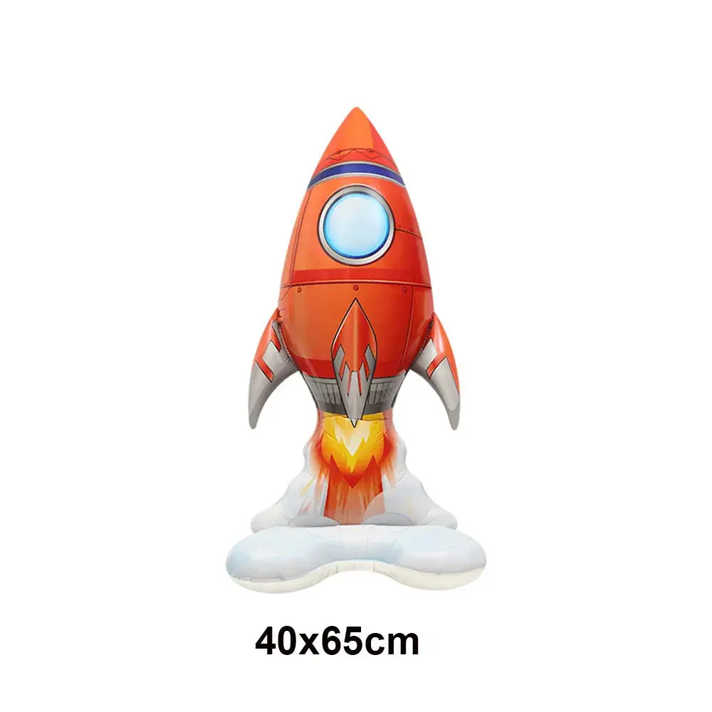 4D Standing Astronaut Spaceman Balloons Rocket Foil Balloons Kids Toys Baby Shower Outer Space Themed Birthday Party Decorations Good Vibrations